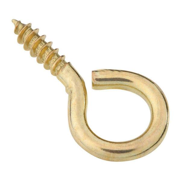 National Mfg Sales No. 10 1.37 in. Polished Brass Screw Eye, 4PK 5700877